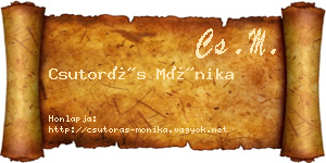Csutorás Mónika névjegykártya