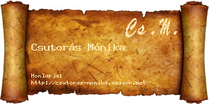 Csutorás Mónika névjegykártya